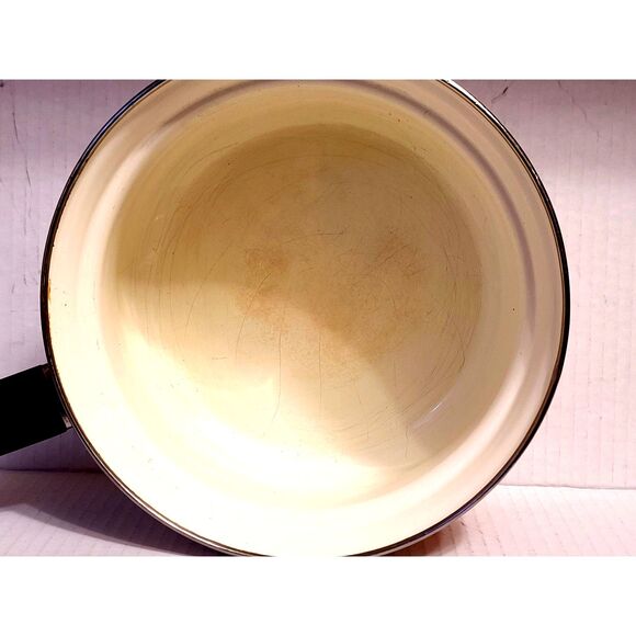 1970s Sanko Ware Show-Pan Orange Poppy‎ 7 1/2" Pot with Lid Vintage Japan - Picture 3 of 9